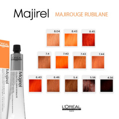 Tinte L'Oreal MAJIROUGE RUBILANE 50ml - Nº 5.56 Castaño Claro Caoba Rojizo